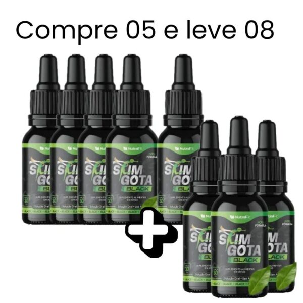 Slim Gota Black- Compre 05 e leve 08 + Ebook